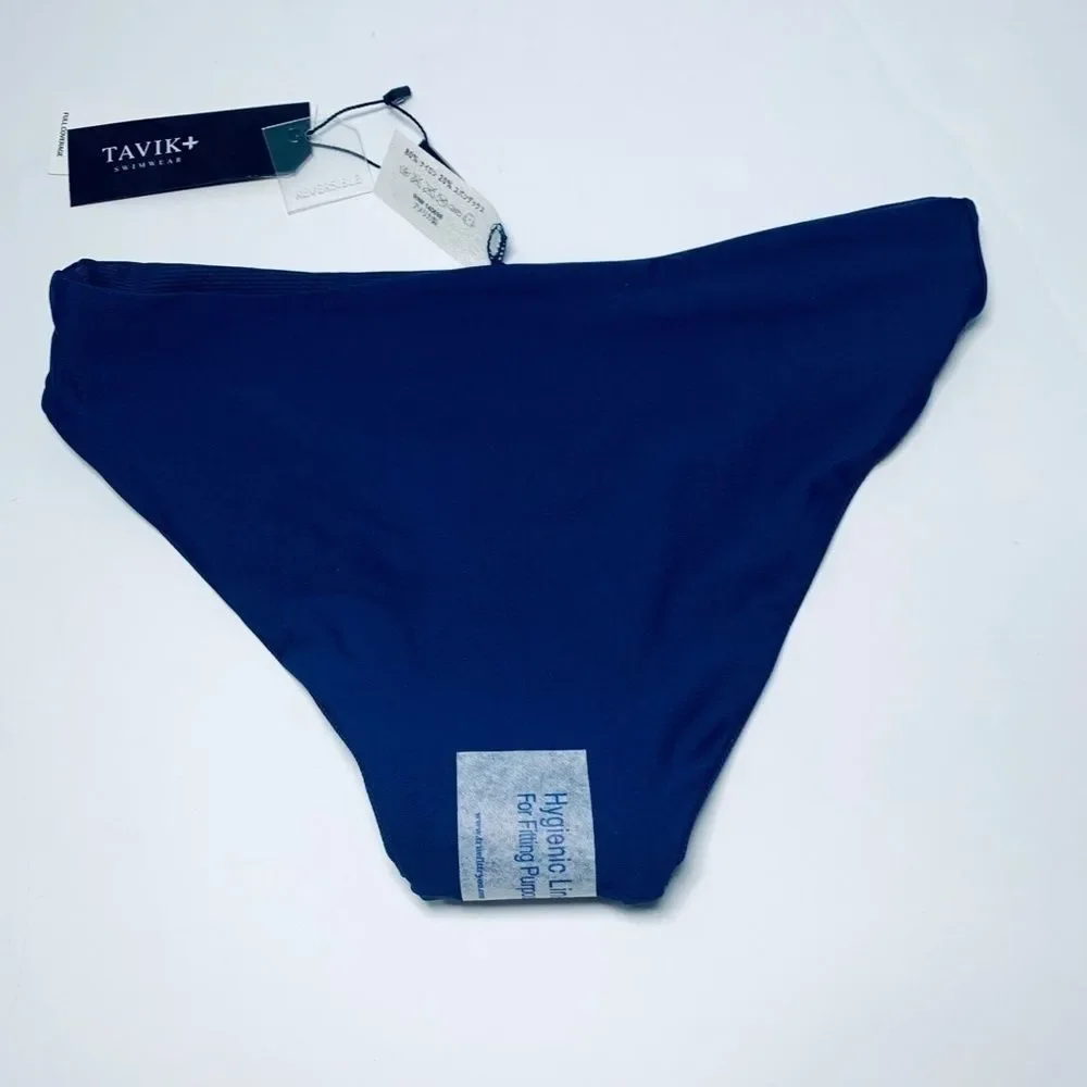 NWT Tavik Ali‎ Full Bikini Bottom Ribbed Cobalt XS